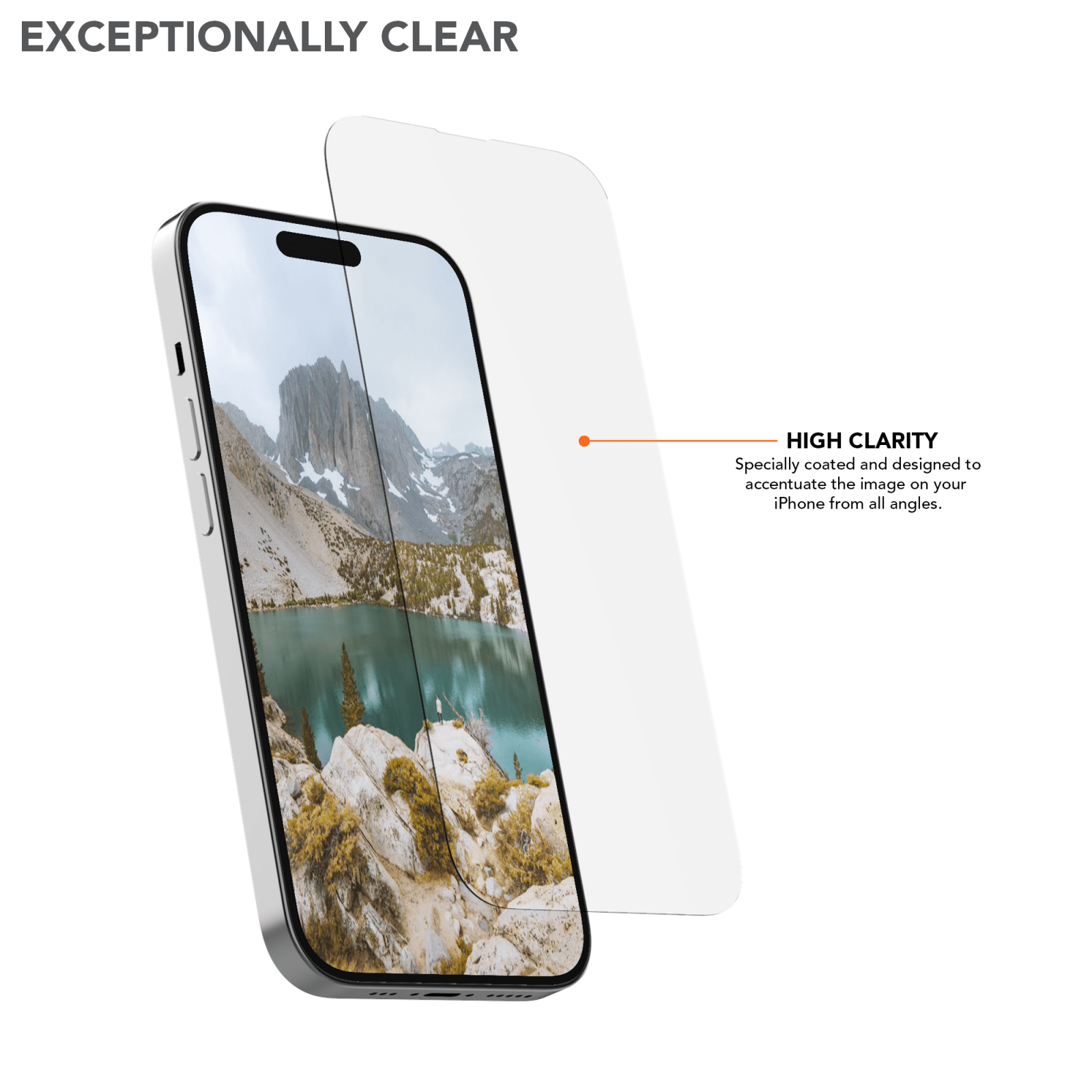 iPhone 15 Pro Max Tempered Glass Screen Protector (2 Pack)